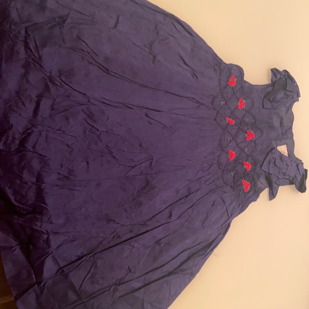 Blue and red dress
